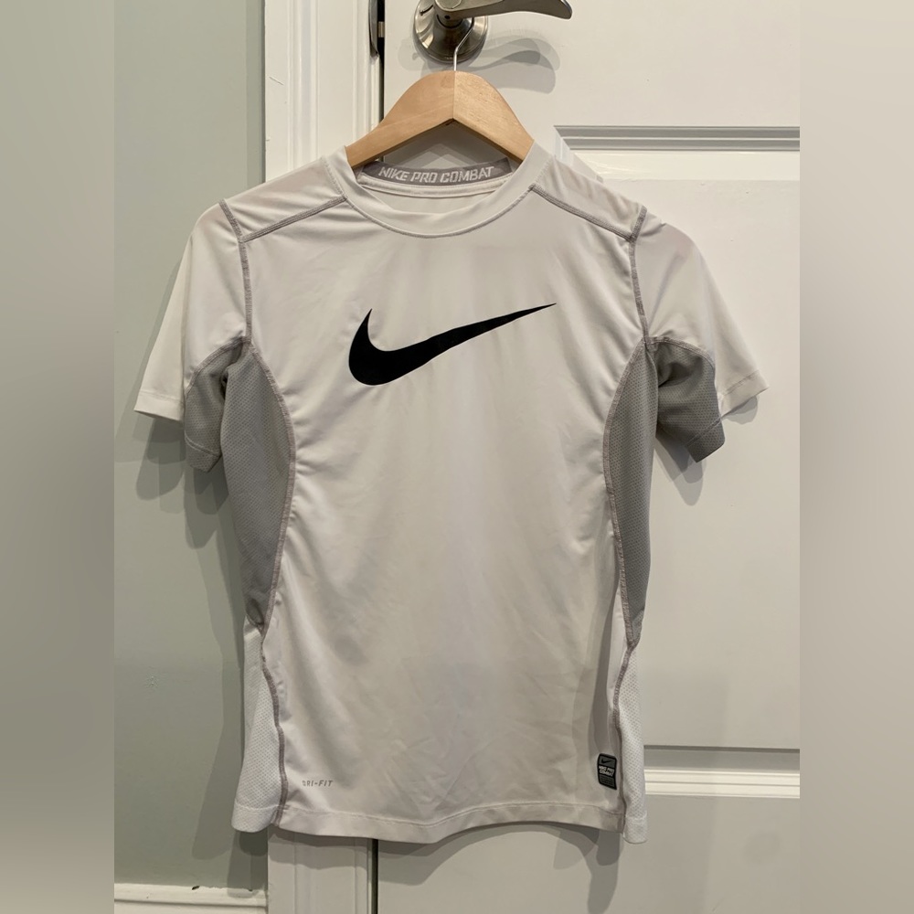 Nike Pro Dri-Fit Compressive Performance Shirt (White)
